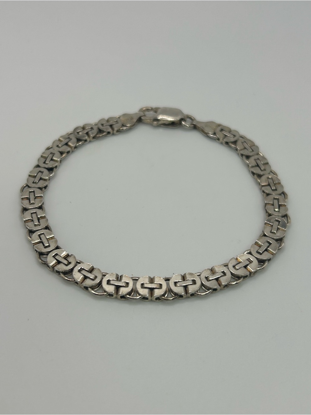 #330669-100526 Vintage 925 sterling silver made in Italy men’s bracelet